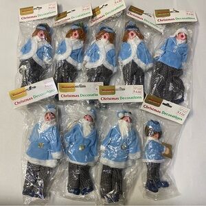 Vintage Woolworth Christmas Holiday Ornaments Caroler Singing Lot of 9 NWT